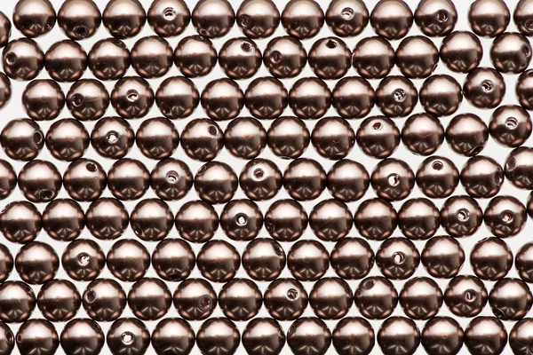 Loose metallic silver beads — Stock Photo, Image
