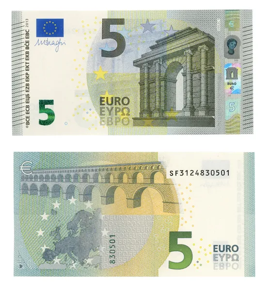 New 5 euro banknote — Stock Photo, Image