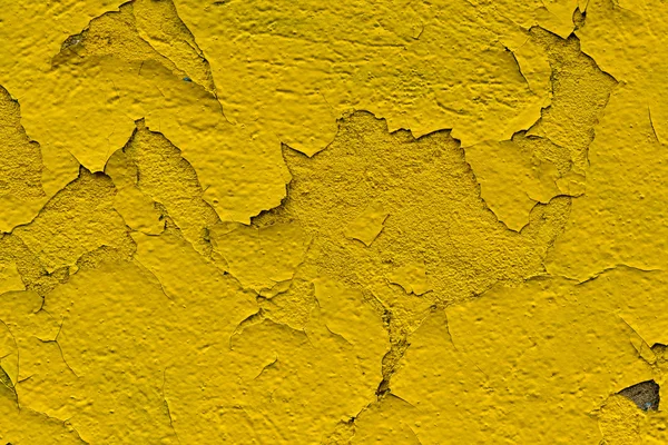 黄色开裂的墙 — 图库照片