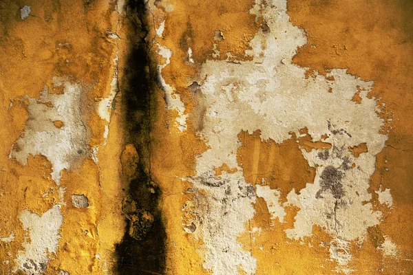 Grunge amarelo parede fundo textura — Fotografia de Stock