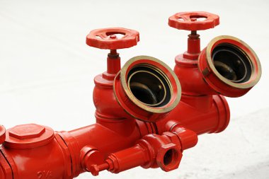 Red water pump clipart