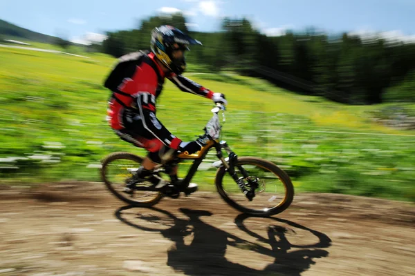 Motociclista da cross country — Foto Stock