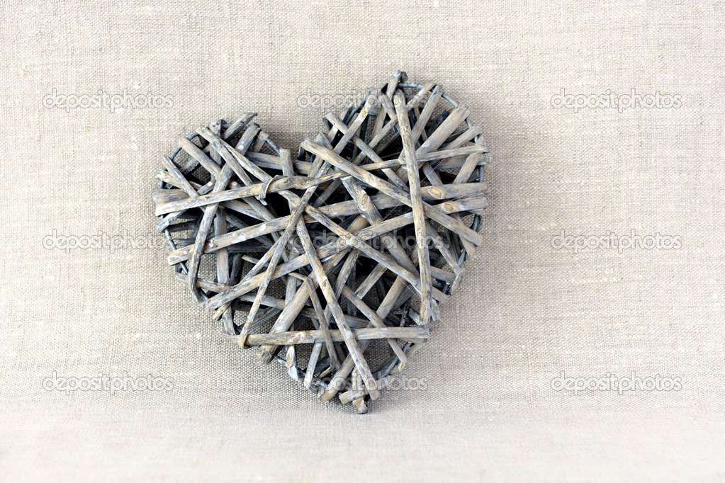 Intricate wood heart