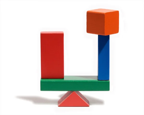 Perfectly balanced wooden blocks — Stock Photo, Image
