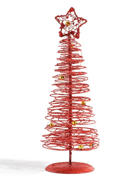 Moderna festlig röd julgran — Stockfoto
