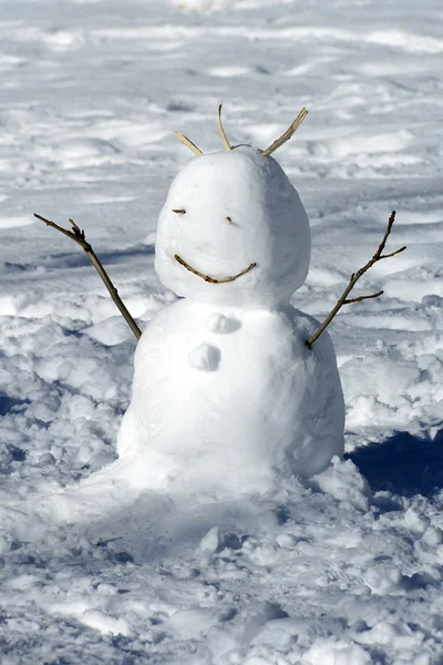 Inverno boneco de neve — Fotografia de Stock