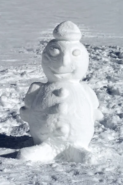 Schattig goed gevormd winter sneeuwpop — Stockfoto