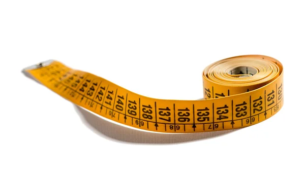 Жовта вимірювальна стрічка 60 дюймів або 150 см — стокове фото
