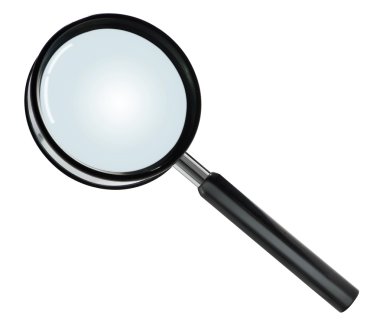 temel el lens veya Büyüteç camı beyaz