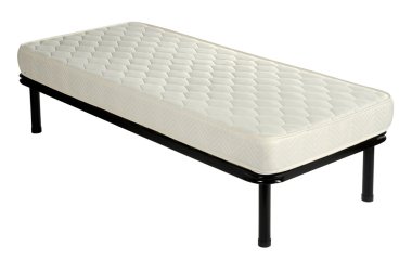 Tek divan yatak döşek üzerinde beyaz ile
