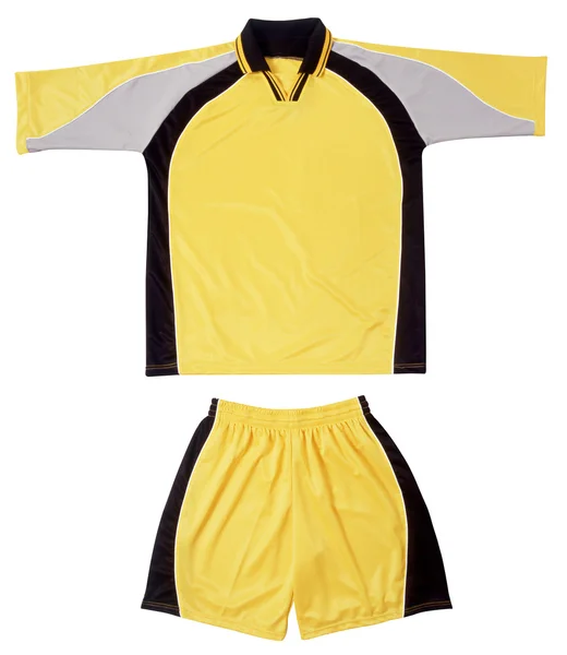 Cinza, preto amarelo uniforme esportivo — Fotografia de Stock