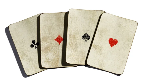 Set of four vintages aces — Stock Photo, Image