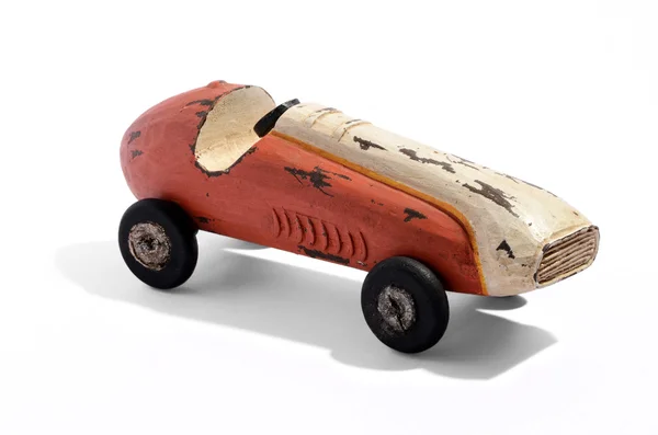 Old vintage wooden racing car — Stock Photo, Image