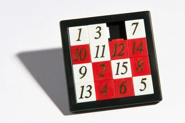 Set of removable numbers in a black frame — Stock Photo, Image