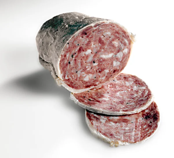 Sliced salami sausage — Stock Photo, Image