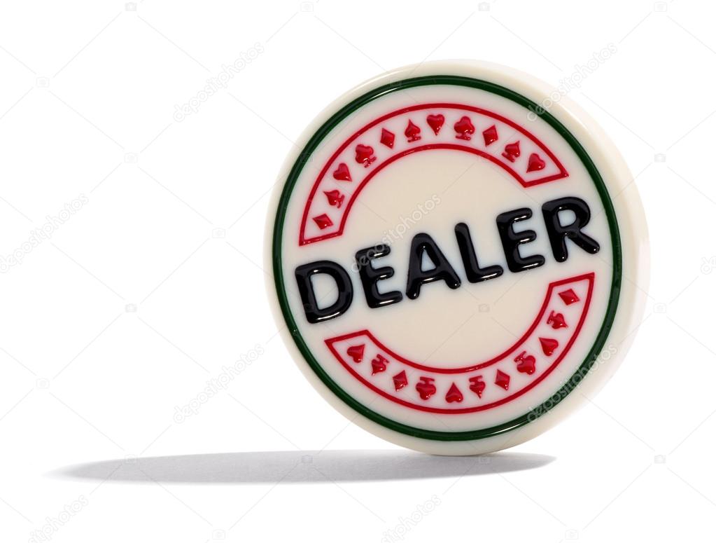 Dealer poker chip or dealer button