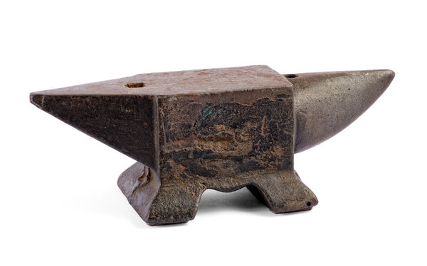 Iron anvil for forging metal