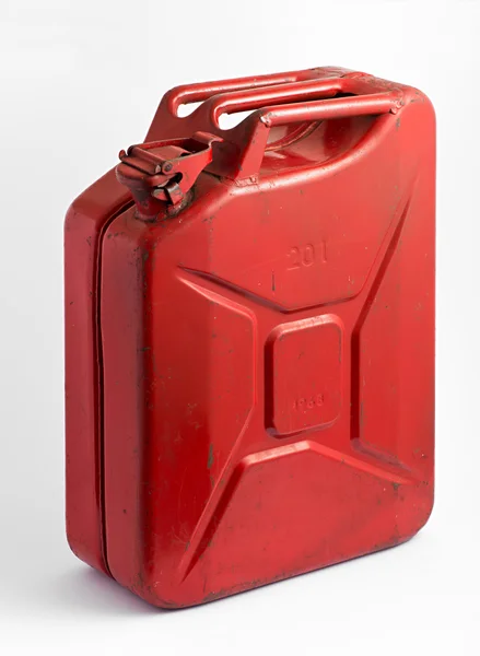 Red fuel tank or jerry can — Stock Photo, Image