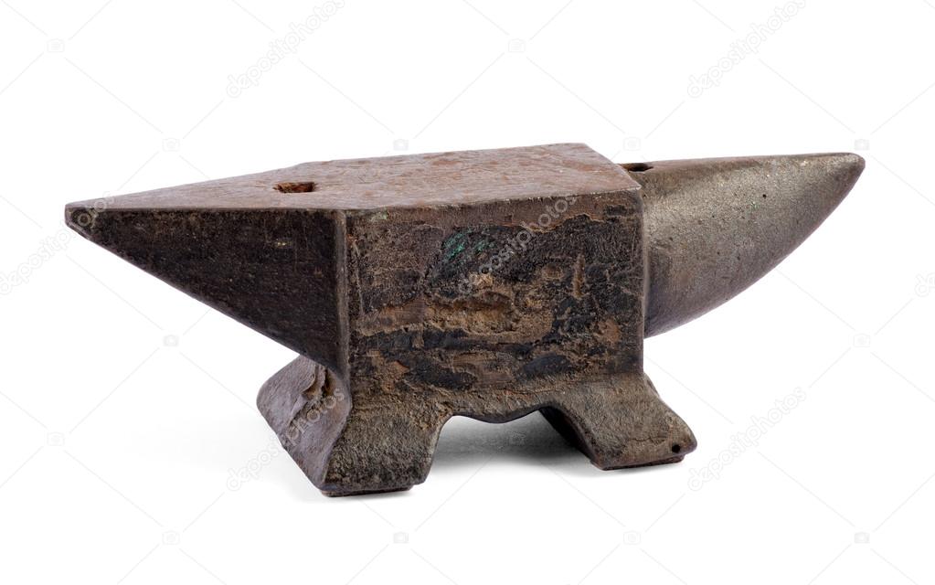 Iron anvil for forging metal