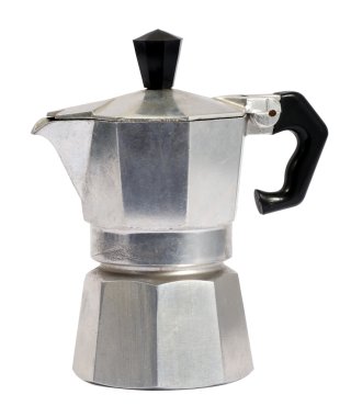Metal caffettiera or coffee percolator clipart