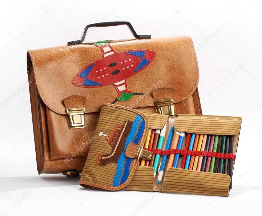 school bags and pencil cases