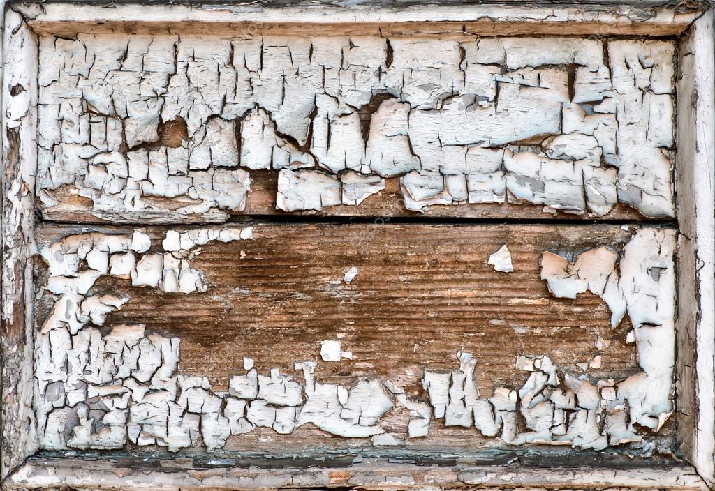 Old grunge cracked wooden frame