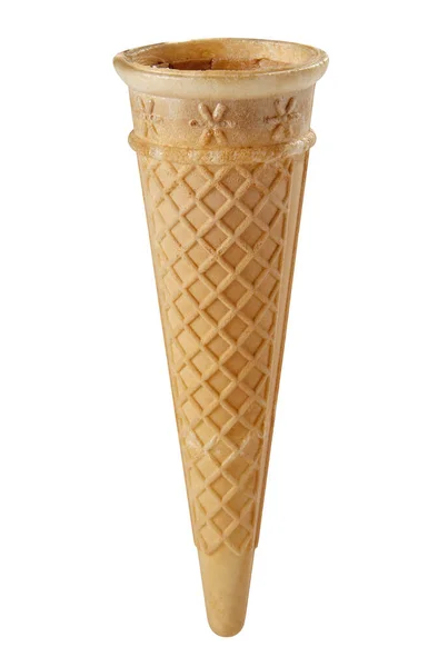 Fresh Tasty Empty Ice Cream Cone Made Wafer Creative Diamond — 스톡 사진