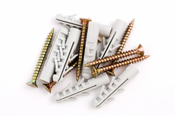 Dowels and screws — Stock Photo, Image