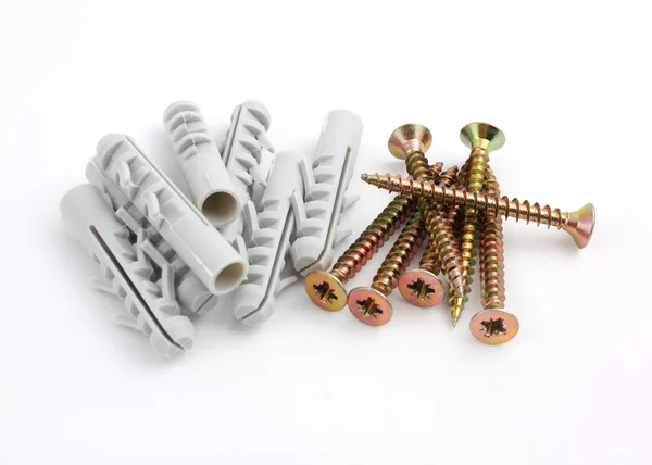 Dowels and screws — Stock Photo, Image