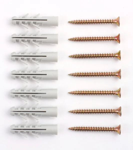 Dowels and screws — Stock Photo, Image