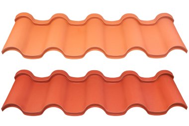 colorful roof metal isolated on white background clipart