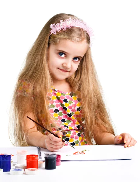 Girl painted — Stock Photo, Image