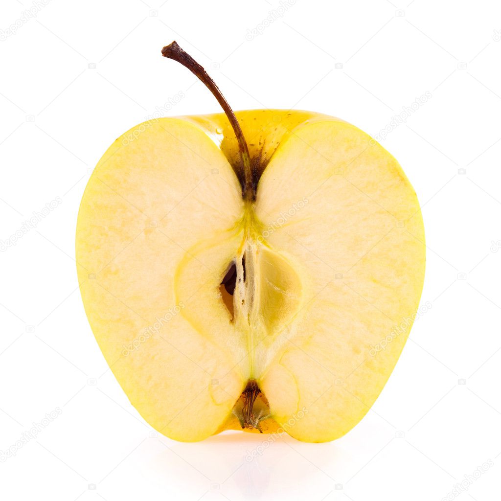 half apples isolated