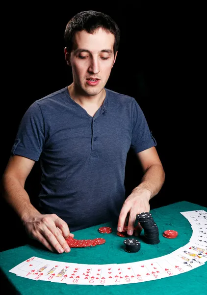 Jogador de poker — Fotografia de Stock