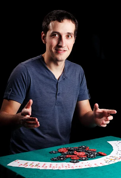 Jogador de poker — Fotografia de Stock