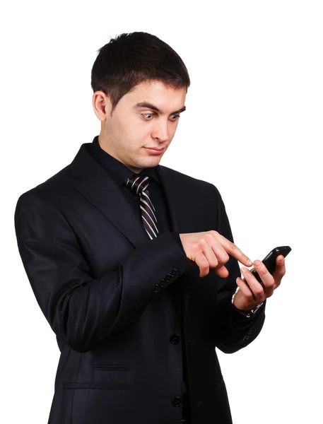 Young businessman with cellphone — Stock Photo, Image