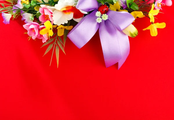Composizione floreale per saluti — Foto Stock
