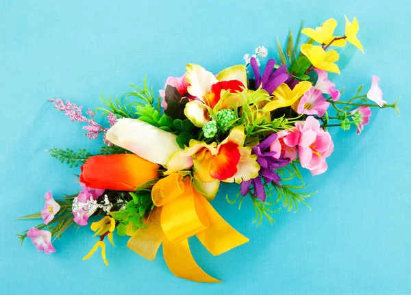 Arrangement of artificial flowers — Stock Photo, Image