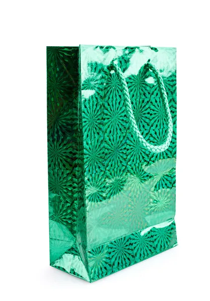 Green gift packets Stock Photo