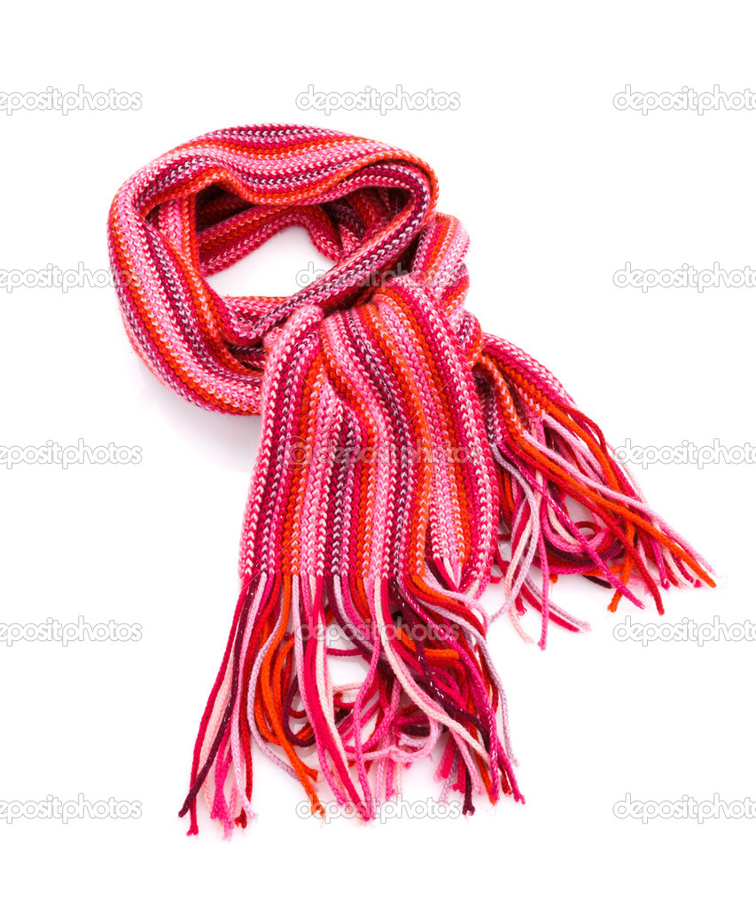 Striped red scarf