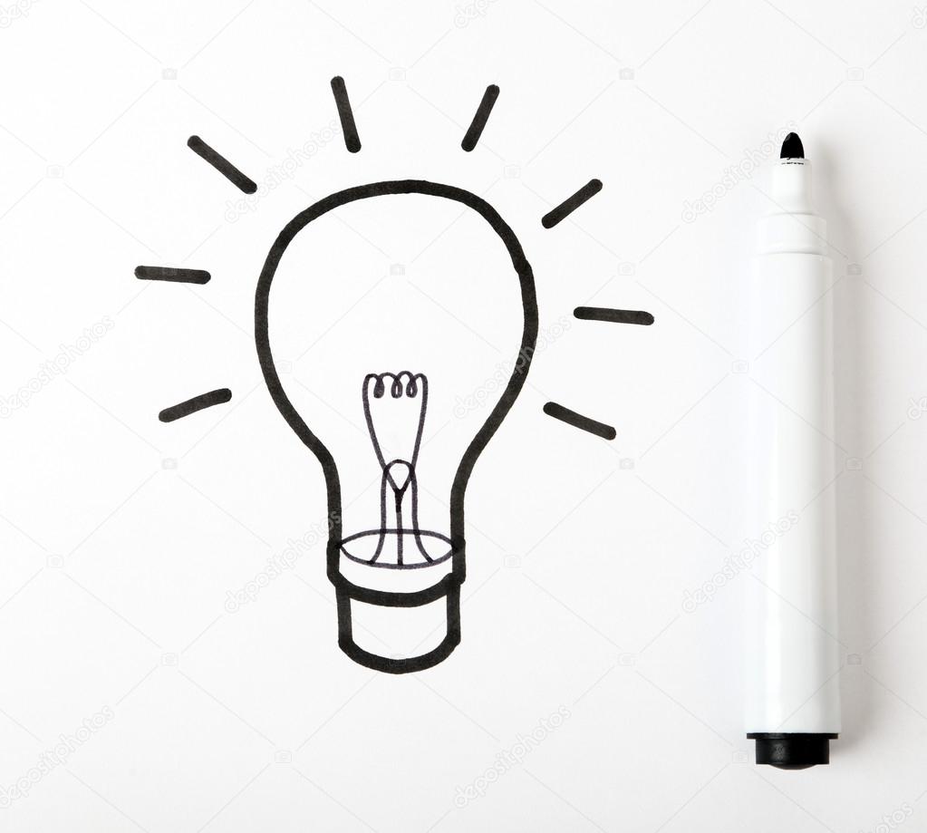 drawing light bulb