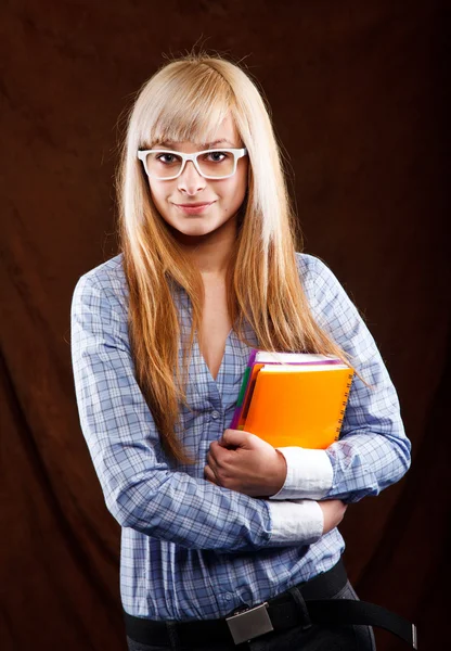 Schöne Studentin — Stockfoto