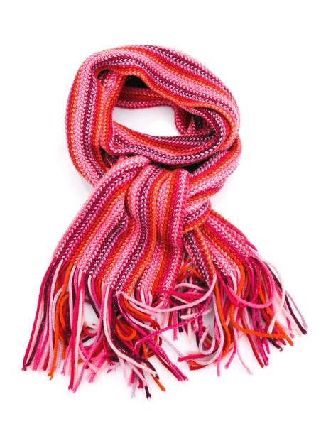 Striped red scarf — Stock Photo, Image