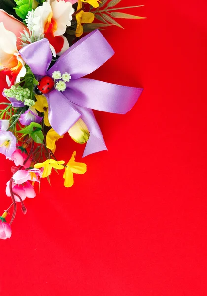 Arrangement de fleurs pour salutations — Photo