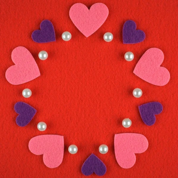 Frame with hearts — Stock Photo, Image