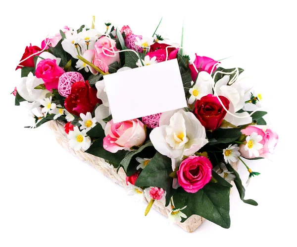 Çiçek sepeti dekore edilmiş — Stok fotoğraf