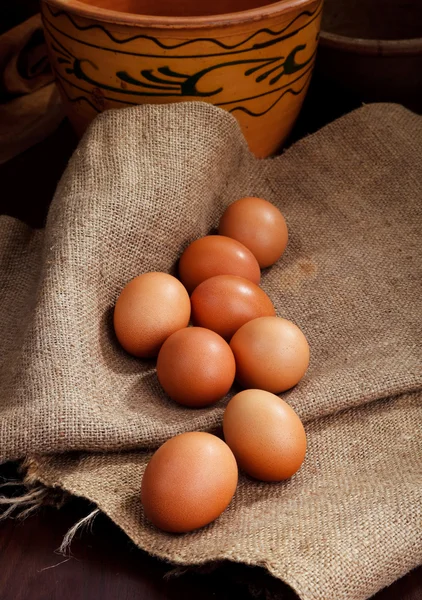 Easter eggs in home — Stock Photo, Image