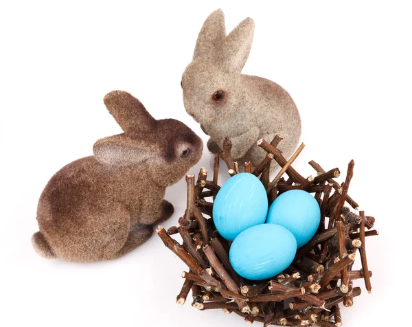 Paar van Pasen konijnen — Stockfoto