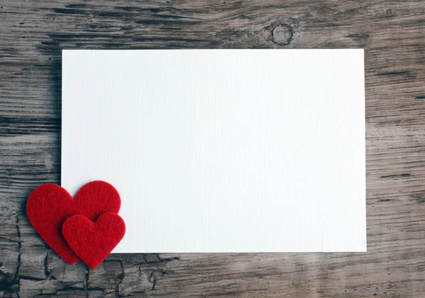 Tarjeta de felicitación en blanco para San Valentín —  Fotos de Stock