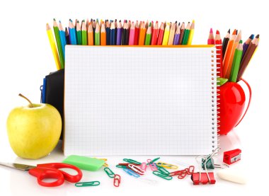 dizüstü okul Kırtasiye nesnelerle